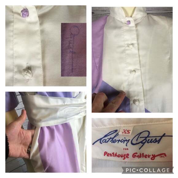 Vintage Catherine Ogust Penthouse Gallery “Forever Dress” Abstract Shirtdress XS - Picture 13 of 13